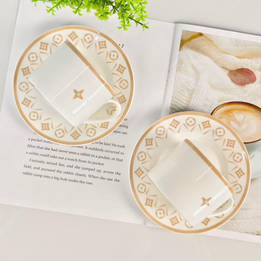 LV FLOWER TILE ÇAY VE KAHVE 2'Lİ SET - Cece Decór