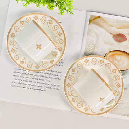 LV FLOWER TILE ÇAY VE KAHVE 2'Lİ SET - Cece Decór