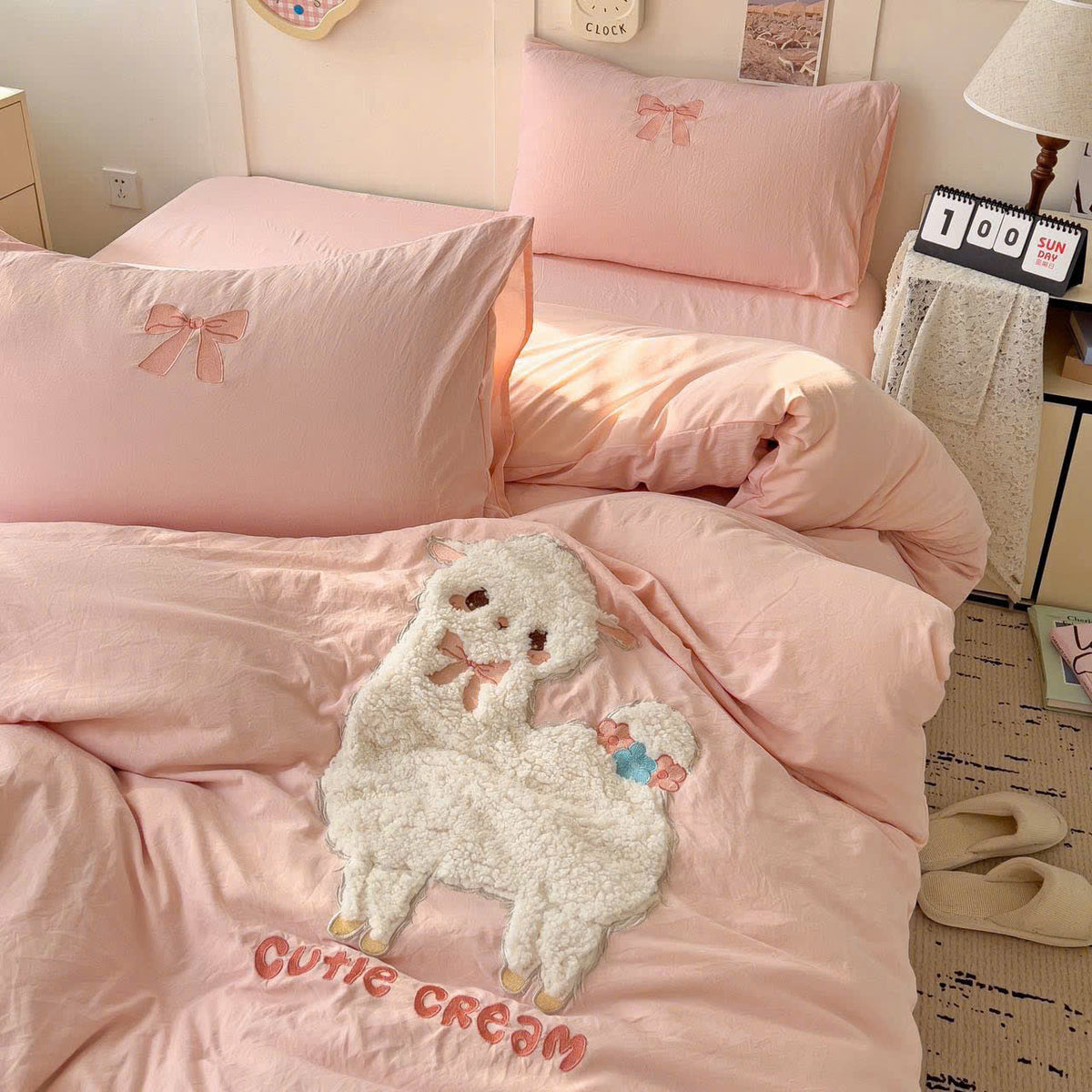 CUTIE CREAM NEVRESİM TAKIMI - Cece Decór
