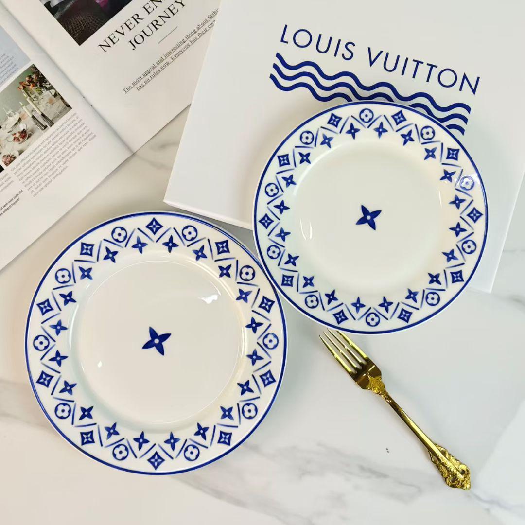 LV FLOWER TILE 2'Lİ TABAK SETİ - Cece Decór