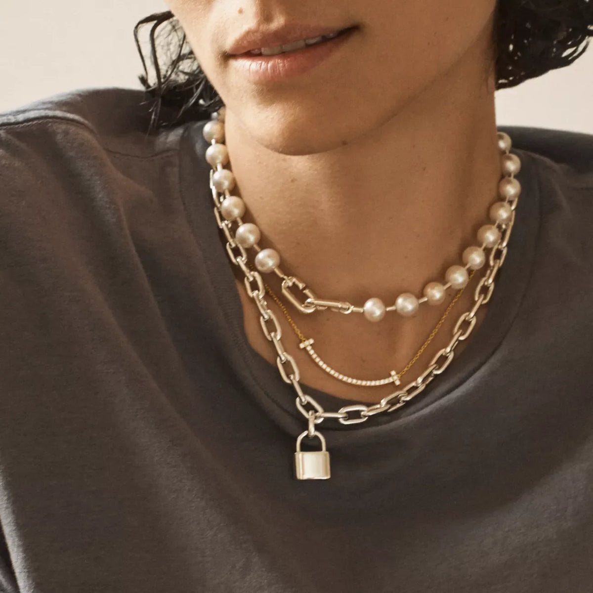 HARDWEAR PEARL LOCK KOLYE - Cece Decór