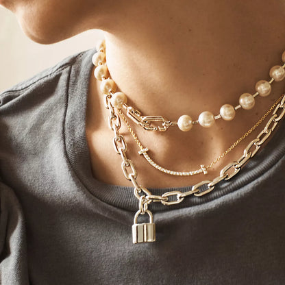 HARDWEAR PEARL LOCK KOLYE - Cece Decór