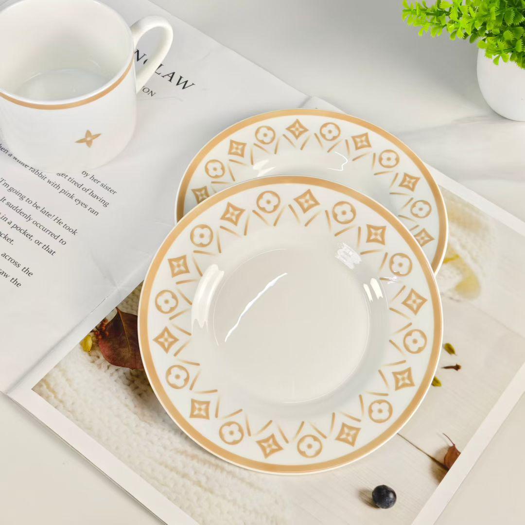 LV FLOWER TILE ÇAY VE KAHVE 2'Lİ SET - Cece Decór