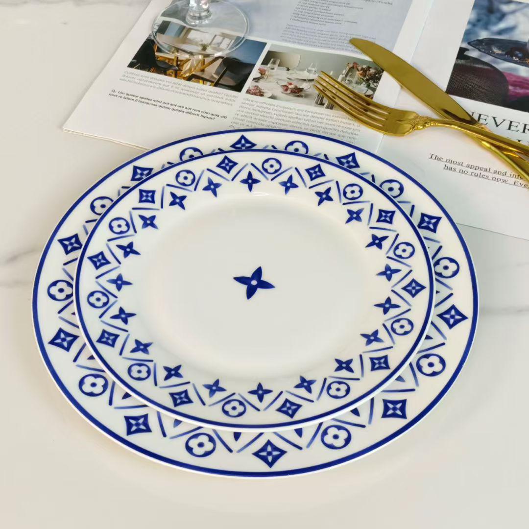 LV FLOWER TILE 2'Lİ TABAK SETİ - Cece Decór