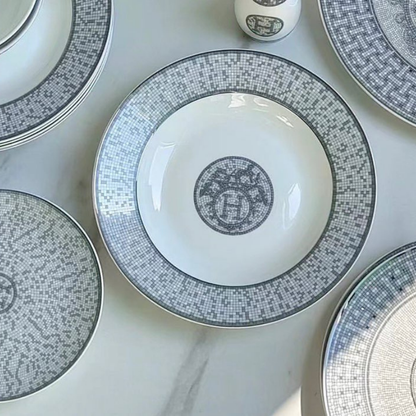 HMS SILVER MOSAIC LUXE 58 PARÇA YEMEK SETİ