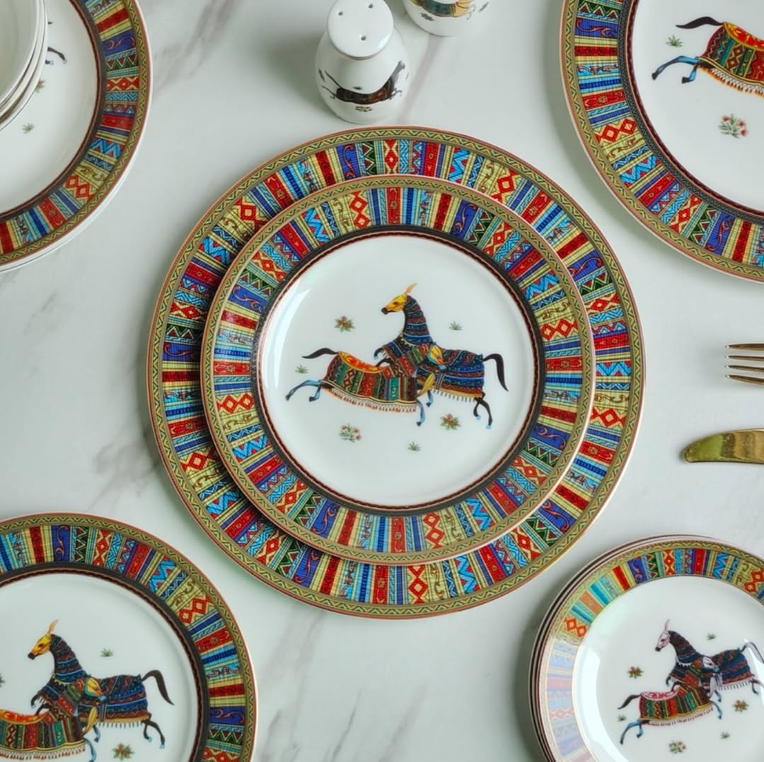 HORSE LUXE 58 PARÇA YEMEK SETİ - Cece Decór