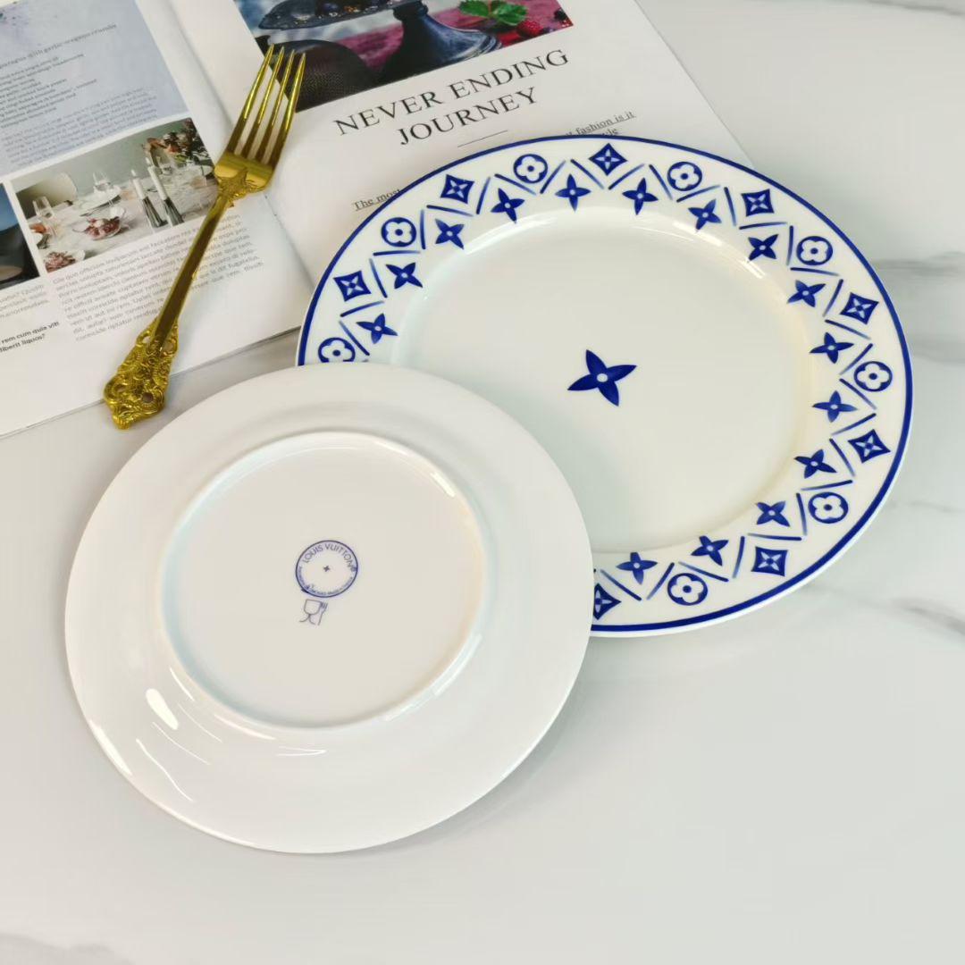 LV FLOWER TILE 2'Lİ TABAK SETİ - Cece Decór