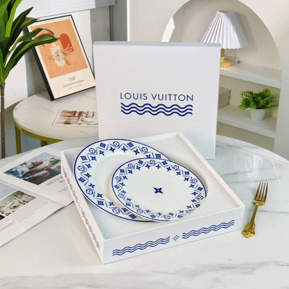 LV FLOWER TILE 2'Lİ TABAK SETİ - Cece Decór