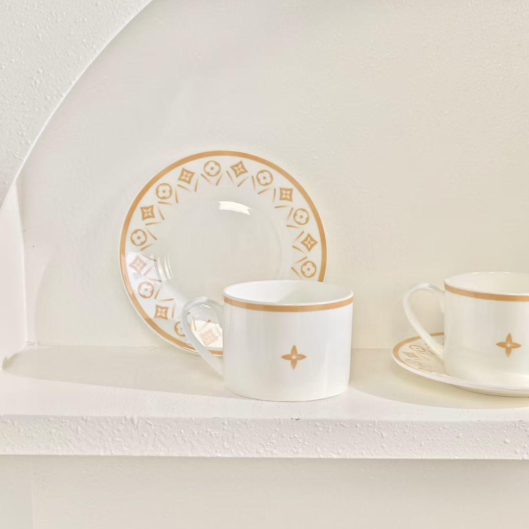 LV FLOWER TILE ÇAY VE KAHVE 2'Lİ SET - Cece Decór