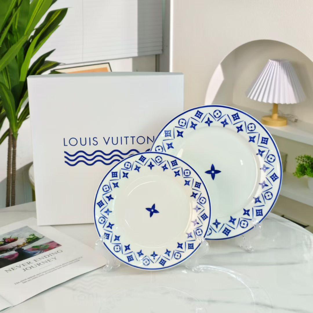 LV FLOWER TILE 2'Lİ TABAK SETİ - Cece Decór