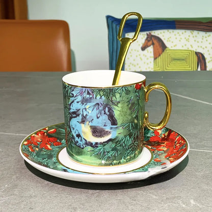 FLEUR DE CAFE 2'Lİ KAHVE FİNCAN SETİ - Cece Decór